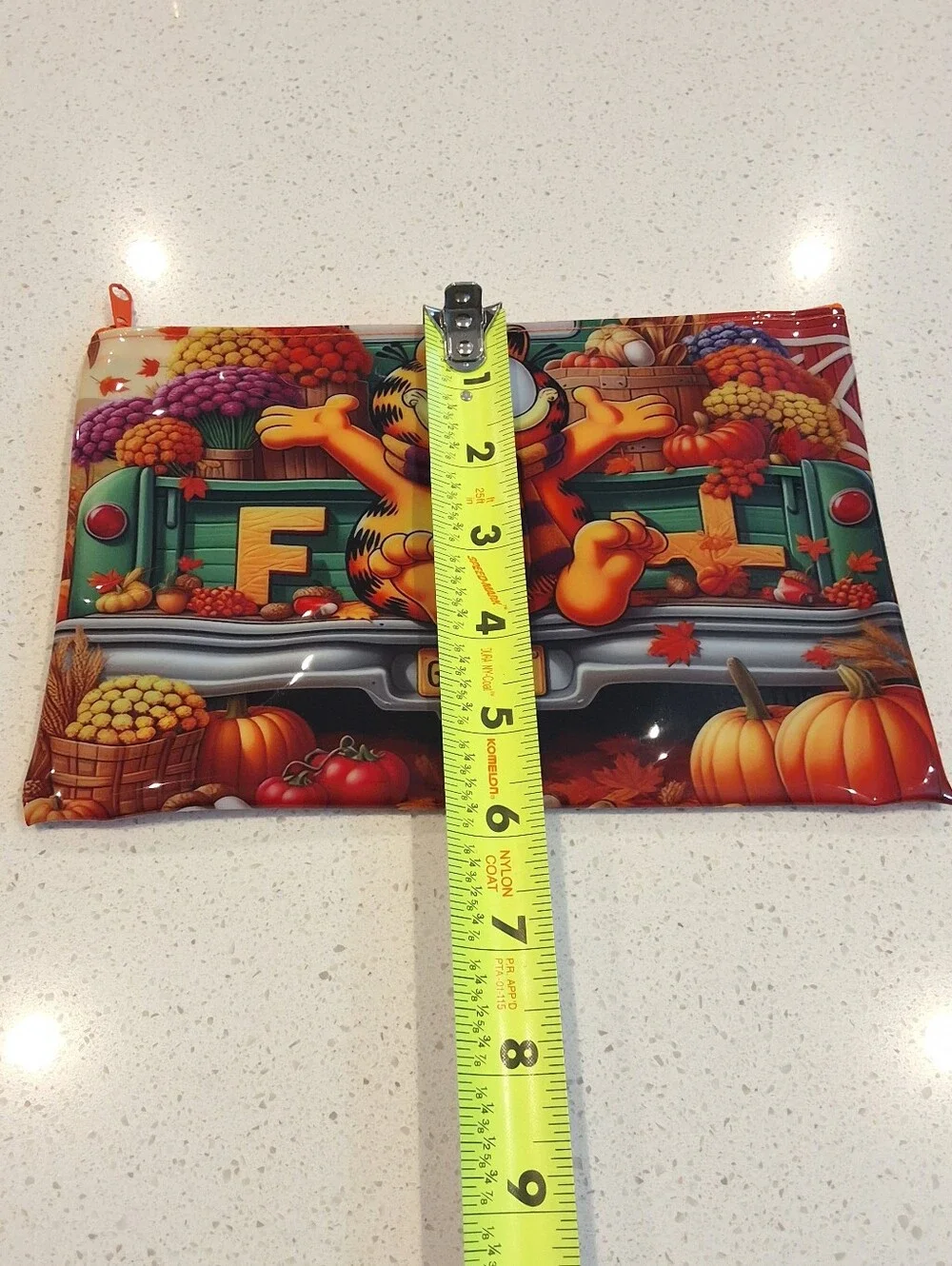 Garfield Fall Waterproof Zipper Pouch Cosmetic Bag Travel Pouch Autumn Pumpkin